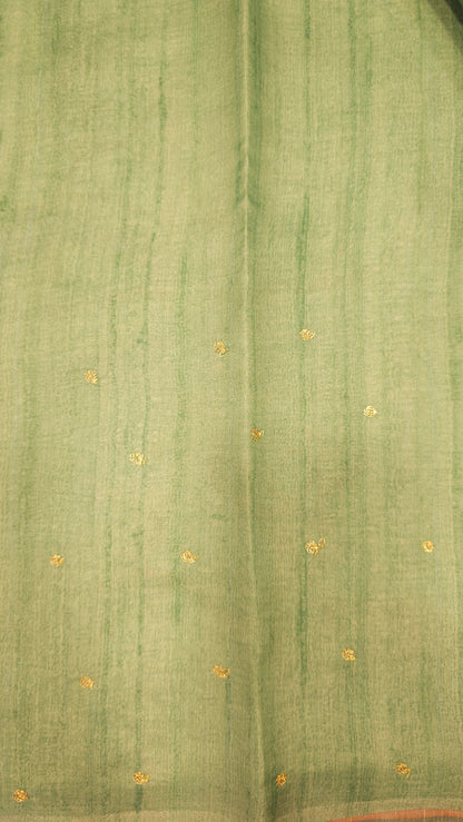 Sea Green Art Tussar Saree