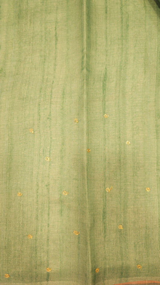 Sea Green Art Tussar Saree