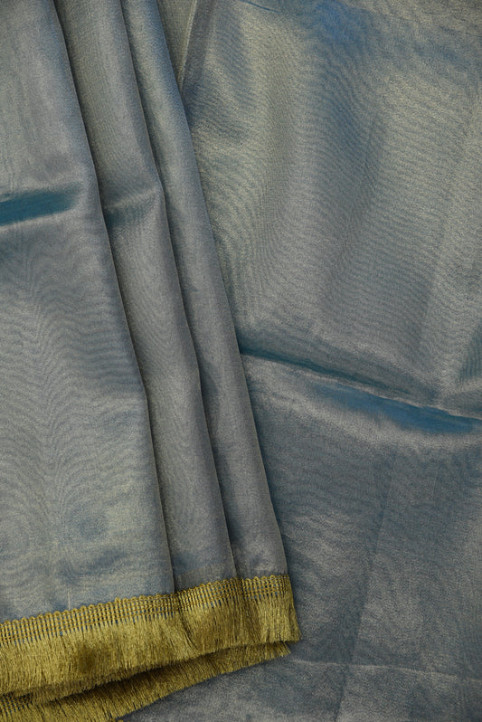 Blue Tissue with Fringe Border