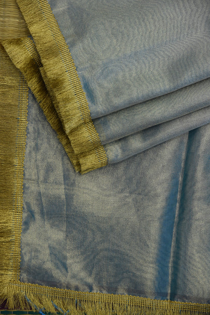 Blue Tissue with Fringe Border