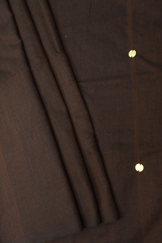 Chocolate Brown Chumki Saree